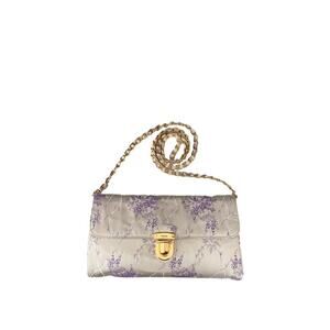 Prada lilac floral satin chain bag